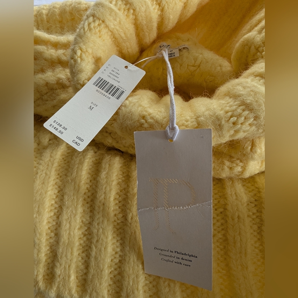 Cozy Yellow Turtleneck Sweater Pilcro by anthropologie Medium - Picture 9 of 10